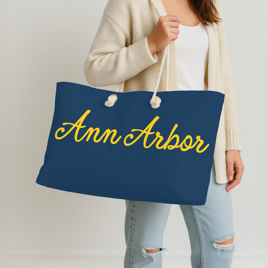 Navy blue Ann Arbor weekender tote