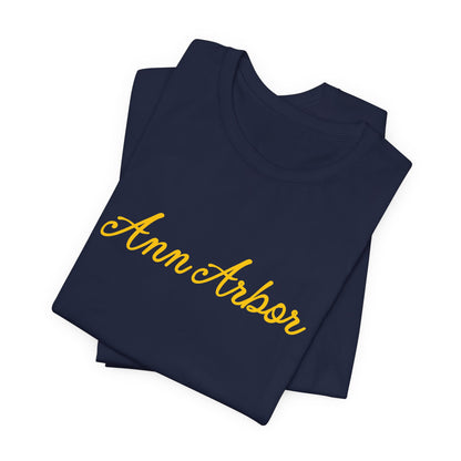 Navy Ann Arbor Michigan t-shirt